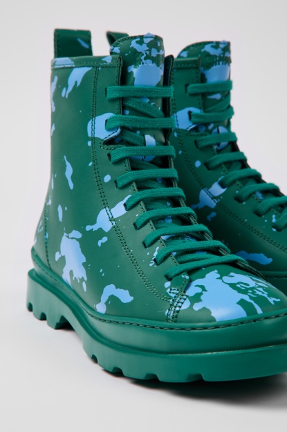 Zeleni In Modri Usnjeni ženski Gležnjarji Camper Brutus Novosti