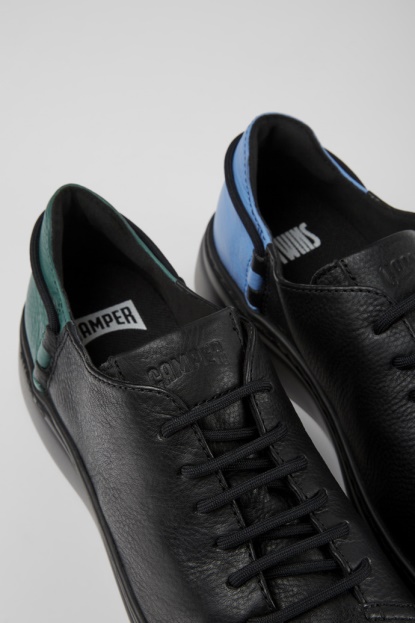 črne Usnjene Superge Design Twins Za ženske Avtodome