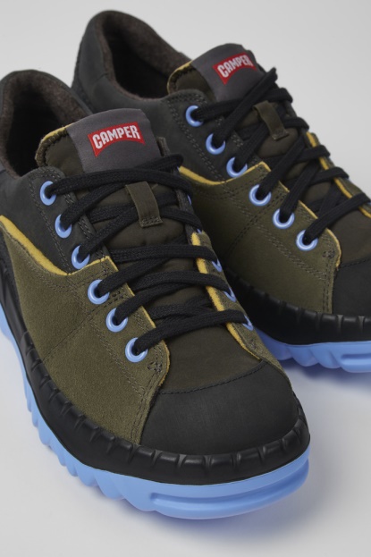 Design Teix Zeleni In Sivi čevlji Iz Recikliranega Tekstila Za ženske Avtodome