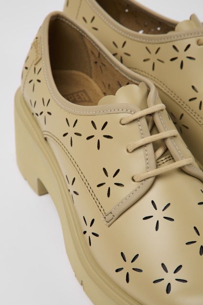 Design Milah Bež Usnjeni čevlji Za ženske Avtodome