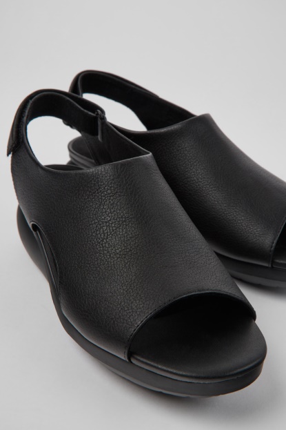 Camper Balloon črni Usnjeni Sandali Za ženske Novo Prišle