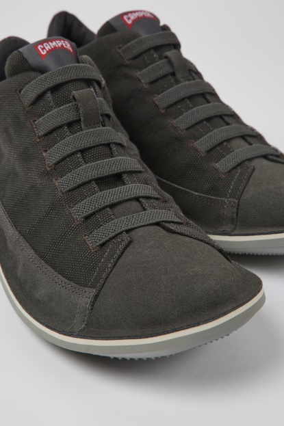 Camper Beetle Sivi Tekstil In čevlji Iz Nubuka Za Moške Novosti