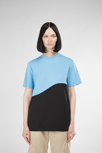 Kamper Design Majica Modra In črna Unisex Majica