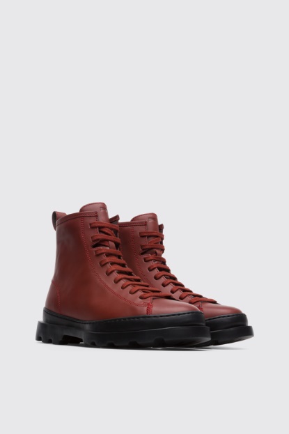 Camper Design Brutus Rdeče-rjav Srednji čipkasti škorenj Za ženske