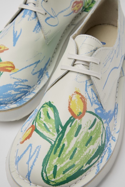 Twins Beli Potiskani Usnjeni čevlji Za ženski Ekskluzivni Kamper