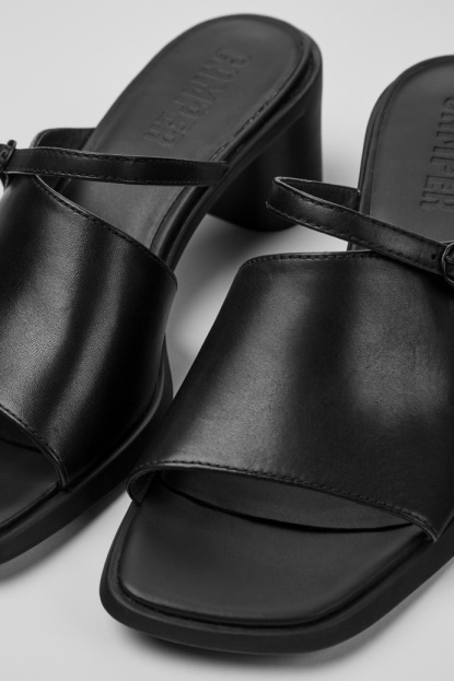 Ekskluzivni ženski Sandali Iz črnega Usnja Camper Meda