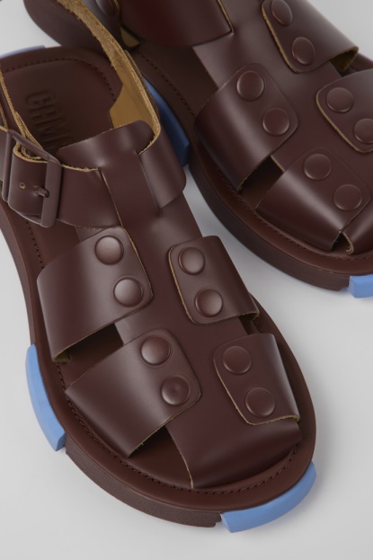 Kamper Set Bordo Usnjeni Sandali Za ženske, Novo Prispeli