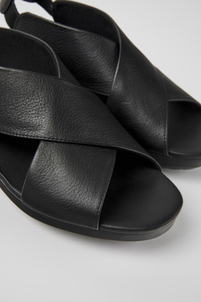 Balon črni ženski Sandali Ekskluzivni Kamper